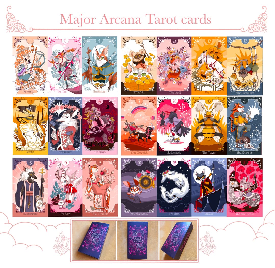 22 Tarot Cards of Major Arcana