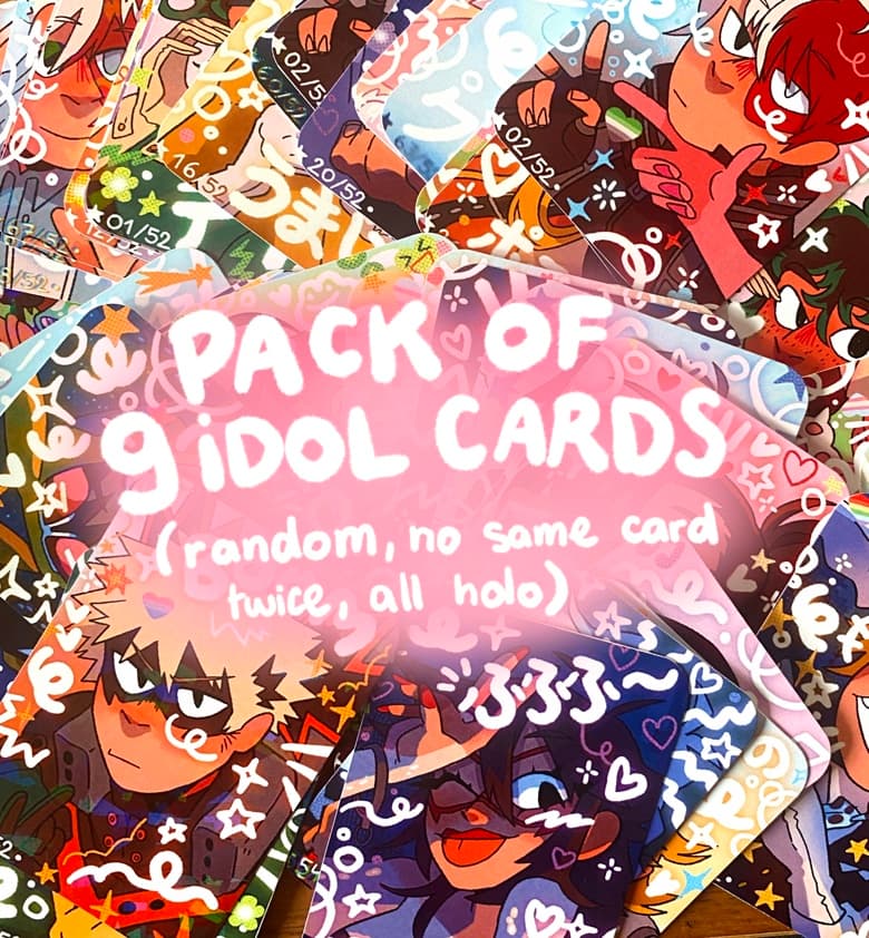 Pack of 9 MHA Idol cards